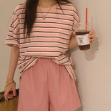 ハンズストライプ半袖Tシャツ