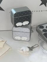 キー チャーム セット✨ 3D エンジェル ウィング ドット AirPods ケース