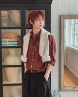 Croven Check Long Sleeve Crop Shirt