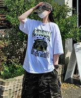 ディープグリーントラックオーバーフィットTシャツ - 4COLOR