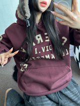 SHOULDER ARM PRINTING TATTOO PATCH CHERRY HOODIE🍒🩵🤍3COLOR