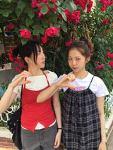 タイアップチェックナシブラウス (2color)