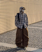 Arden Casual Oversized Fit Check Hooded Shirt