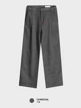 Ever Soft Wool Side Banding Wide Slacks