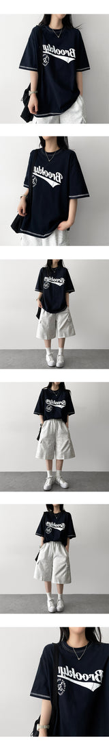 Roti Stitch Oversized Fit Short-Sleeved T-shirt