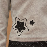 ドットアップリケレイヤード長袖Tシャツ