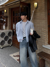 アークストライプクロップドシャツ