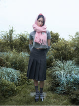 Wool candy muffler (bery pink)