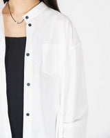 A Drop High neck Shirt - White