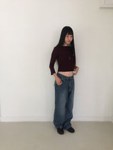 ランズウォッシュドルーズフィットデニムパンツ(2c)