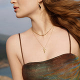 [Nowadays Siyoon, STAYC Aisa, Seo Sujin Worn] Geometric Point 925 Silver + 14k gold plating Necklace N053-03G