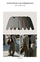 [Unisex] Bocasi crop cardigan(4color)