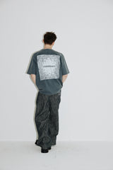ヴィンテージペイズリーTシャツ (Ashed-blue)