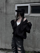 [unisex] サマークールシースルーフードジップアップ (2color)