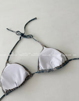 Denim 4PS Cover-Up Bikini Set