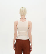 SIDE LACE STRING SLEEVELESS (IVORY)