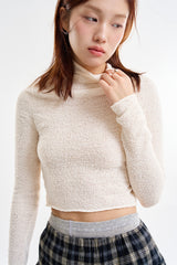 Mila fuzzy knit turtleneck top