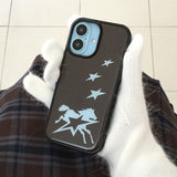 Horse Star Sky Blue Brown Vintage Case