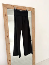 Folding wide cotton pants(2c)