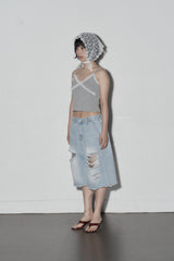 fl lace top (grey)