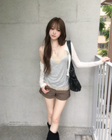 Grey lace sleeveless