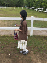 フローラル ミディ スカート