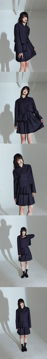 CORSAGE JACKET IN DARK GREY