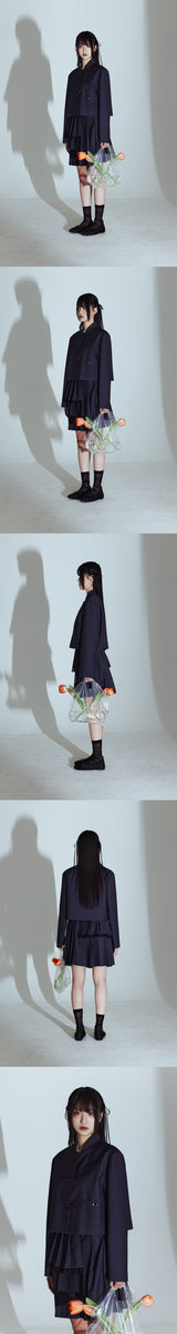 CORSAGE JACKET IN DARK GREY