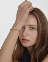 26SS★ [Premium Plating] Ice Block Cuff Bangle
