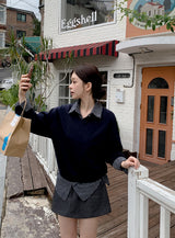 Basic Wool V-neck Loose Knit (5color)
