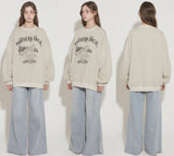 SNOW LEOPARD PRINT SWEATSHIRT [brushed] [BEIGE]