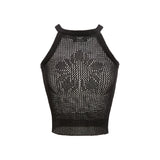 [24SS LSD COLLECTION] MUGUNG Crochet Knit Halter Sleeveless_Black