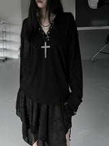  dotto loose-fit snap hoodie T (3color)