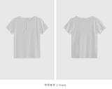 リアヘンリーネックショートスリーブTシャツ / 4カラー