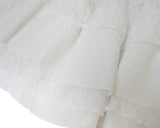 leo lace can-can skirt / white