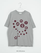 [unisex] レベア ルーズフィット リベット ドット ショート スリーブ ティー