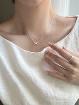 [silver 925] double heart necklace