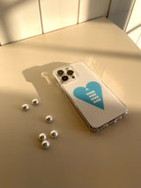 Blue Heart Jell Hard Case / TREEFORFIVE345