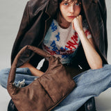Soft Basket Hobo Bag (S)(brown)