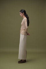 Jersey Long skirt (Beige)