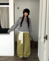 [ORIGINAL] ROSE Pintuck Cotton Pants