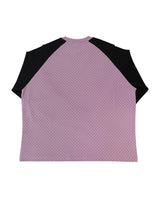 patched raglen t-shirts / blueberry