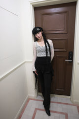 Chiffon frill sleeveless (2color)