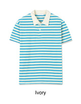 Gaen Terry Stripe Collar Tee