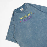 PEANUT STAIN - Hang Out To Dry Washed Blue Oversized Tshirt