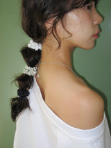 [3 set] Berry mini scrunchie (Navy)