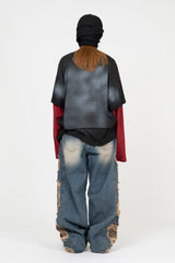 Keren Damage Camo Denim