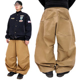 ワイドバックポケットコットンピンタックパンツ