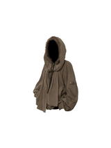 RELABEL Spatial Relations (Fallen Blossoms) Water-washed, colour-faded wool beanie Detachable zip-up cardigan Oversized silhouette heavyweight sweatshirt