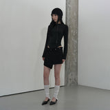 ロングストリングメッシュビーニー (BLACK)